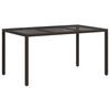 vidaXL Table de Jardin Marron 150 x 90 x 75 cm polyrotin
