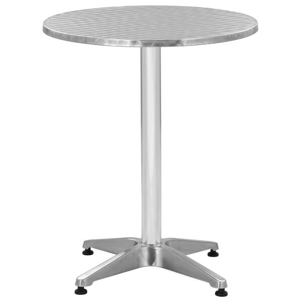 vidaXL Table de jardin Argent&eacute; 60x70 cm Aluminium