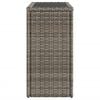 vidaXL Table d'appoint de jardin avec dessus en verre gris rotin