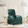 vidaXL Fauteuil inclinable de massage &eacute;lectrique vert fonc&eacute; tissu