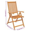vidaXL Ensemble à manger de jardin 5 pcs Bois d'acacia massif