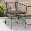 vidaXL Chaises de jardin lot de 2 avec coussins noir r&eacute;sine tress&eacute;e