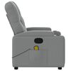 vidaXL Fauteuil inclinable de massage gris clair tissu