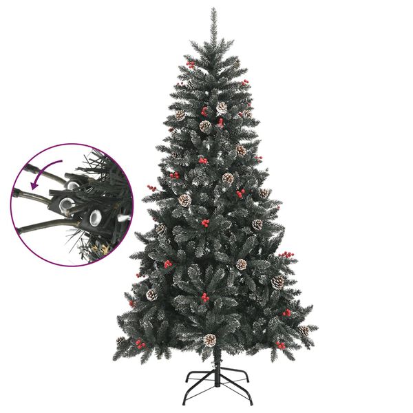 vidaXL Sapin de No&euml;l artificiel avec support Vert 180 cm PVC