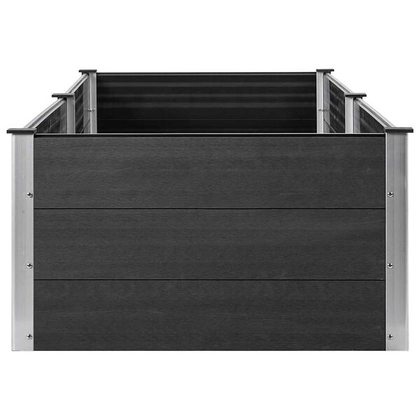 vidaXL Lit sur&eacute;lev&eacute; de jardin 200x100x54 cm WPC Gris