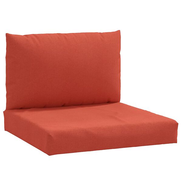 vidaXL Coussins de palette lot de 2 rouge mélangé tissu