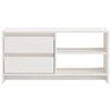 vidaXL Meuble TV Blanc 80x31x39 cm Bois de pin massif