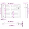 vidaXL Portail de jardin 100x100 cm en acier Corten, design carr&eacute;