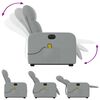 vidaXL Fauteuil inclinable de massage &eacute;lectrique gris clair tissu