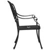vidaXL Chaises de jardin lot de 2 Aluminium coulé Noir