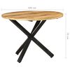 vidaXL Table &agrave; d&icirc;ner ronde 100x100x75 cm Bois de manguier brut