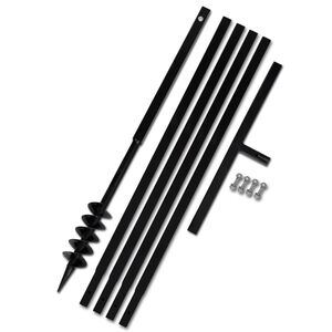 vidaXL Tari&egrave;re de sol avec manche 80 mm et tube d'extension 5 m Acier