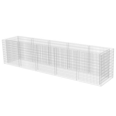 vidaXL Lit surélevé à gabion Acier galvanisé 450x90x100 cm