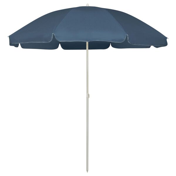 vidaXL Parasol de plage bleu 240 cm