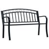 vidaXL Banc de jardin 125 cm Noir Acier