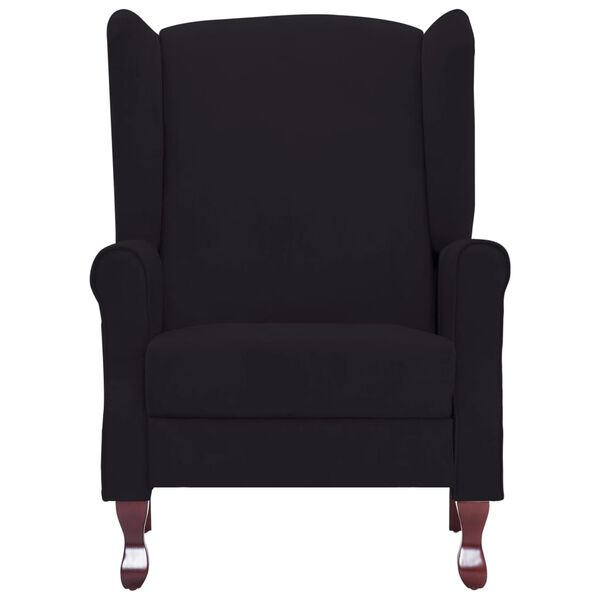 vidaXL Fauteuil inclinable noir tissu