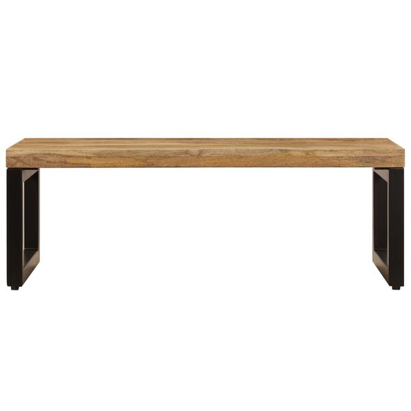vidaXL Table basse 100x50x35 cm Bois de manguier solide et acier