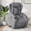 vidaXL Fauteuil inclinable de massage gris clair tissu