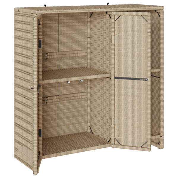 vidaXL Armoire de rangement avec &eacute;tag&egrave;re Beige 100 x 36 x 102 cm Rotin