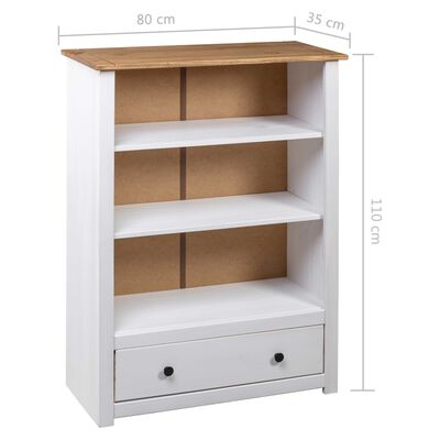 vidaXL Bibliothèque Blanc 80x35x110 cm Pin massif Assortiment Panama