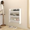 vidaXL Armoire &agrave; chaussures murale blanc 80x18x90 cm bois d'ing&eacute;nierie