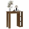 vidaXL Table de bar avec &eacute;tag&egrave;re ch&ecirc;ne marron bois d'ing&eacute;nierie