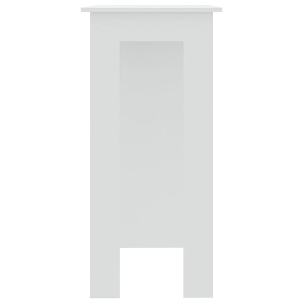 vidaXL Table de bar et &eacute;tag&egrave;re Blanc 102x50x103,5 cm Bois d'ing&eacute;nierie