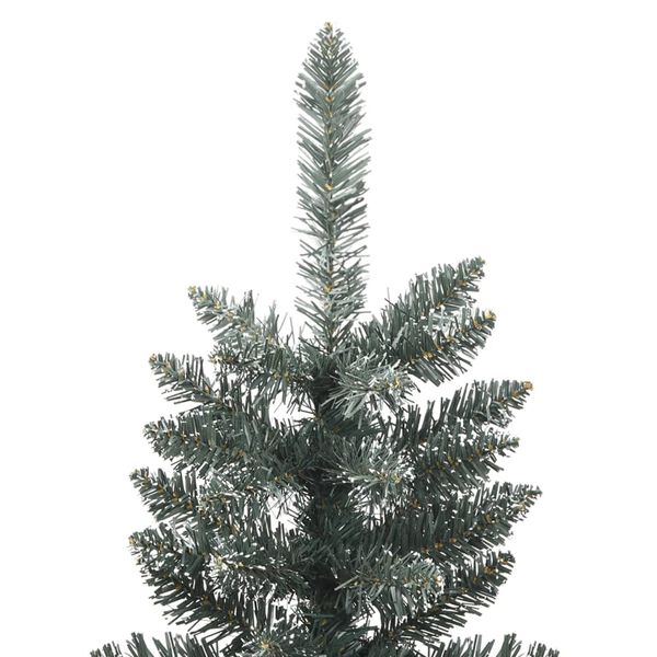 vidaXL Sapin de No&euml;l artificiel mince avec support Vert 120 cm PVC