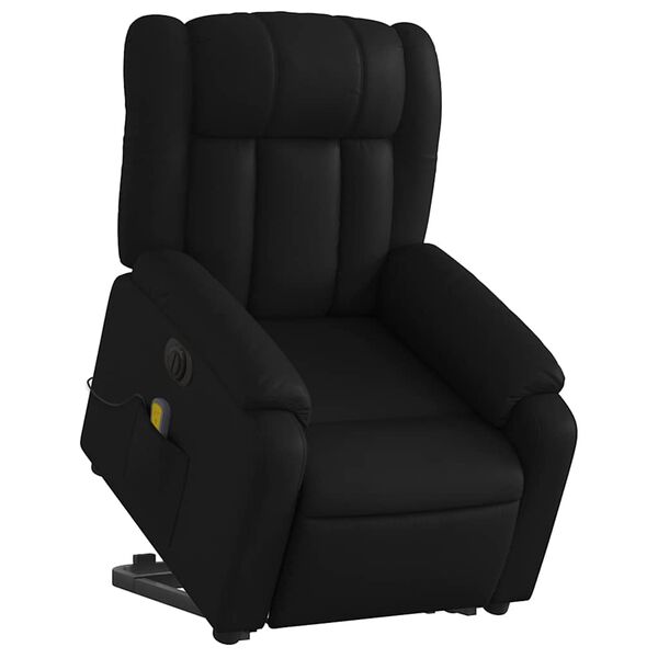 vidaXL Fauteuil inclinable de massage &eacute;lectrique noir similicuir