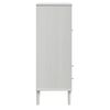 vidaXL Buffet SENJA aspect rotin blanc 90x40x112cm bois massif de pin