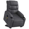 vidaXL Fauteuil inclinable de massage gris similicuir