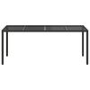 vidaXL Table de jardin pour repas Noir 190 x 90 x 75 cm polyrotin