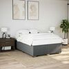 vidaXL Cadre de lit sans matelas gris fonc&eacute; tissu