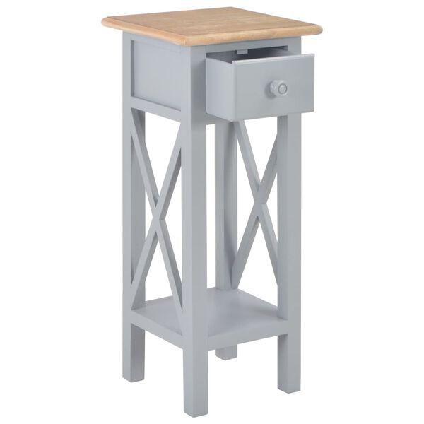 vidaXL Table d'appoint Gris 27 x 27 x 65,5 cm Bois