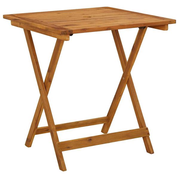 vidaXL Table pliable de jardin 70x70x75 cm Bois d'acacia massif
