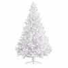 vidaXL Sapin de No&euml;l artificiel pr&eacute;-&eacute;clair&eacute; moiti&eacute;/support blanc 180cm