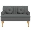 vidaXL Banc avec coussins gris foncé 113x64,5x75,5 cm tissu