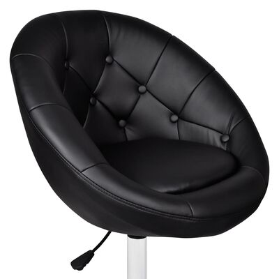 vidaXL Tabouret de bar noir similicuir