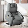 vidaXL Fauteuil inclinable de massage &eacute;lectrique gris fonc&eacute; tissu