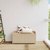 vidaXL Banc de rangement mélange beige résine tressée et bois d'acacia