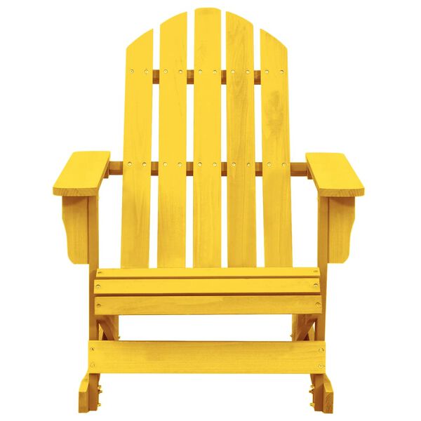 vidaXL Chaise à bascule de jardin Adirondack bois de sapin jaune
