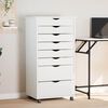 vidaXL Armoire roulante avec tiroirs MOSS blanc bois de pin solide