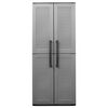 vidaXL Armoire de rangement de jardin Gris et noir 68x37x163 cm PP