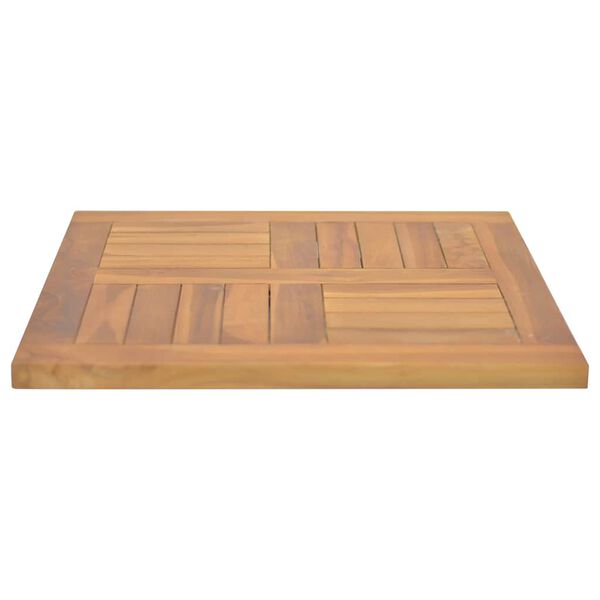vidaXL Dessus de table carr&eacute; 50x50x2,5 cm Bois de teck massif