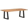 vidaXL Table basse avec bord naturel 115x60x40 cm Bois d'acacia massif