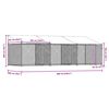 vidaXL Cage pour chien avec toit et portes gris 6x2x2m acier galvanisé
