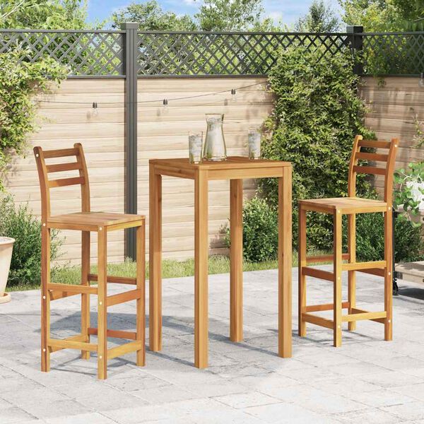 vidaXL Tabourets de bar lot de 2 bois d'acacia massif