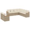vidaXL Salon de jardin avec coussins 9 pcs beige r&eacute;sine tress&eacute;e