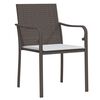 vidaXL Chaises de jardin et coussins lot de 4 marron 56x59x84 cm rotin