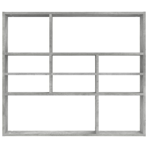 vidaXL &Eacute;tag&egrave;re murale Gris b&eacute;ton 90x16x78 cm Bois d&rsquo;ing&eacute;nierie